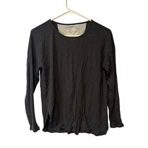 Purotatto Milk Fiber Long Sleeve TShirt Charcoal Grey Size 40 US S Made in Italy